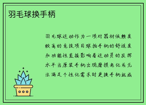 羽毛球换手柄